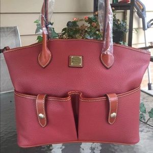 DOONEY & BOURKE PEBBLE LEATHER CRESCENT TOTE